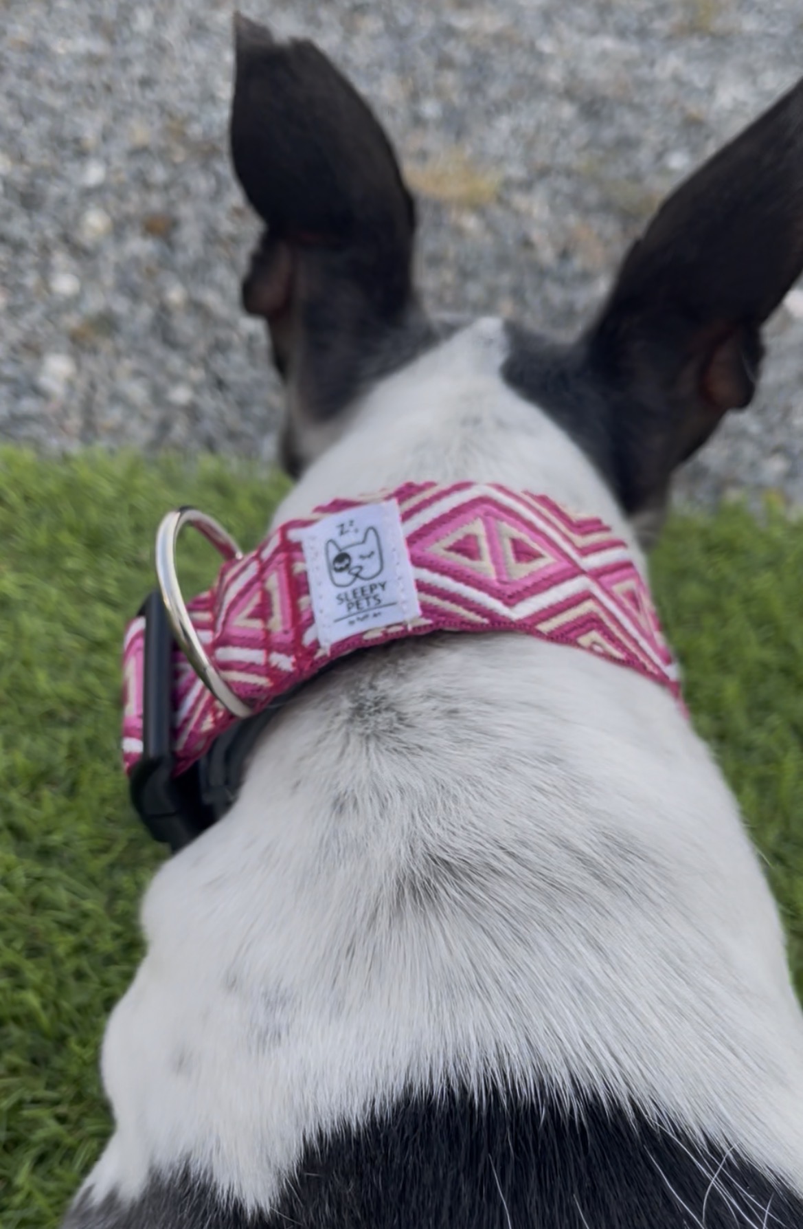 collar click bordado rosa y verde collar click bordado rosa y verde